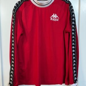 Kappa Red and White Collar Shirt
